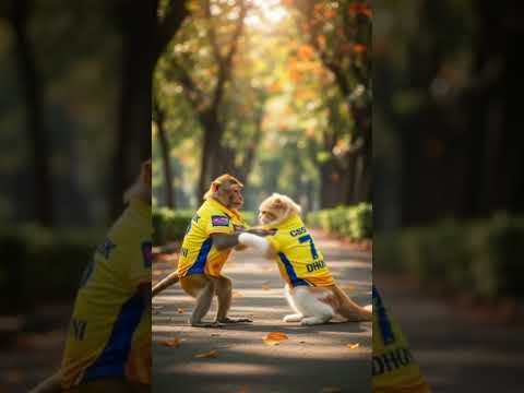 #DreamScreenAI monkey and cat fighting dubbed by vishwanadhuni Satyanarayana and satish