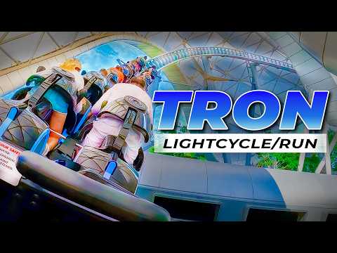 Back row point of view footage of TRON Lightcycle / Run