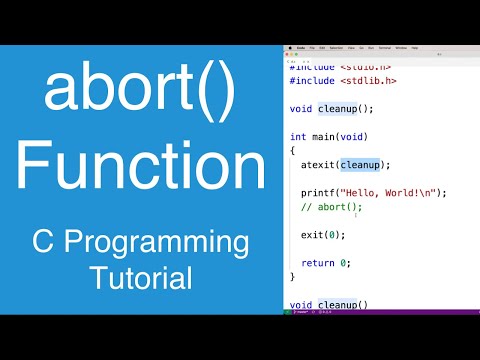 Abort Function C Programming Tutorial