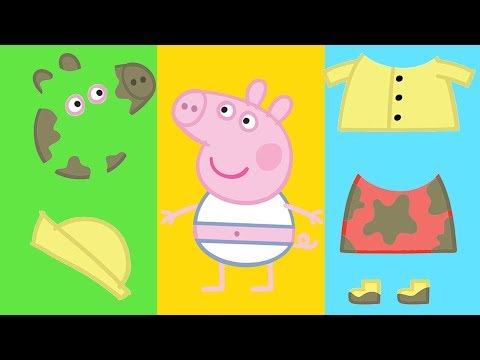 Peppa Pig - Dress up Peppa Pig - Learn Colouring - Learning with Peppa Pig