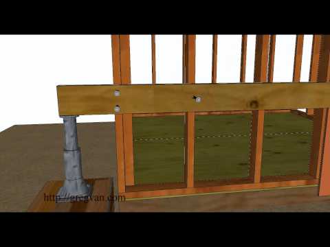 Part of a video titled How To Raise Small Leaning Sheds – Home Repairs - YouTube