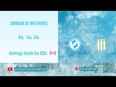 TORNEO DE JUVENILES B - FECHA 9 - VILLA SAN CARLOS VS CLUB ATLÉTICO EXCURSIONISTAS