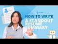 How to Write a Standout Resume Summary 🦾 (with Template & Example!)