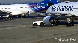 preview picture of video 'Airbus A310 Pushback At Glasgow - Air Transat [HD 1080p]'