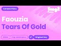 Faouzia Tears Of Gold Piano Karaoke