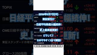 GW明けの日経平均が過去最高を更新!  #株式投資 #市場分析 #株価 #投資 #マーケット #トレンド #経済