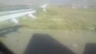 preview picture of video 'landing at kabul airport by ariana airlines afghanistan 15 july 2009'