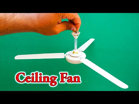 How To Make A Ceiling Fan | Homemade DC Ceiling Fan Science Project | 12v DC Ceiling Fan | Fan DIY