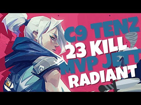 C9 TENZ MVP JETT GAMEPLAY VS WARDELL(OMEN) ON ASCENT - VALORANT