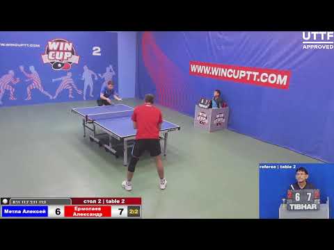 Метла Алексей 2-3 Ермолаев Александр Турнир Восток 2 WIN CUP 19.08.2021. Прямой эфир Зал 2.