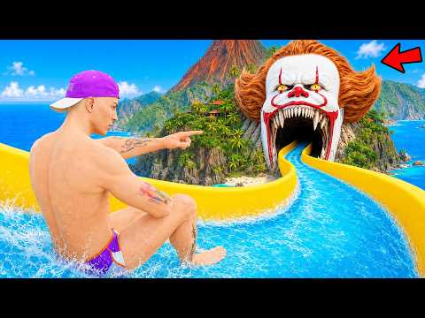 TESTEZ cel mai PERICULOS TOBOGAN cu APA in GTA 5!