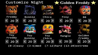 Download lagu 10/20 EXTREME MODE! | FIVE NIGHTS AT FREDDY'S 2 | GOLDEN FREDDY | MODO 10/20 | CUSTOMIZE NIGHT | mp3 Download lagu 10/20 EXTREME MODE! | FIVE NIGHTS AT FREDDY'S 2 | GOLDEN FREDDY | MODO 10/20 | CUSTOMIZE NIGHT | mp3