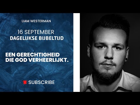 Bijbeltijd - Een gerechtigheid die God verheerlijkt.