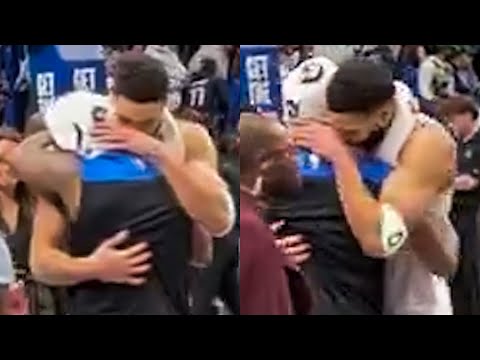 Kyrie Irving & Jayson Tatum EMOTIONAL HUG Melted the Audience - Mavericks vs Celtics