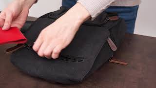 Компактний жіночий текстильний рюкзак 20194 Vintage чорний