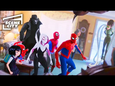Into The Spiderverse: Fighting at Aun't May's House (MOVIE SCENE) | With Captions