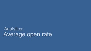 Average open rate