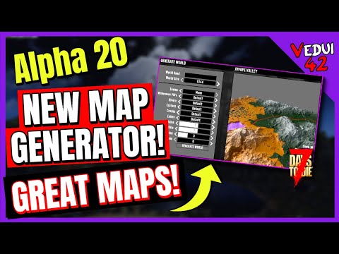 Alpha 20 - NEW AMAZING Map Generator! 7 Days To Die ✔️
