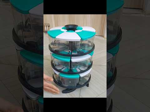 Circular plastic 16 jar revolving spice rack, size/dimension...