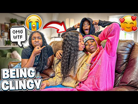 BEING CLINGY WITH TERRELL IN FRONT OF COMPANY TO GET HIS REACTION !