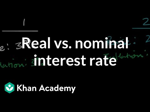 Real vs. nominal interest rate | Banking | Financial Literacy | Khan Academy