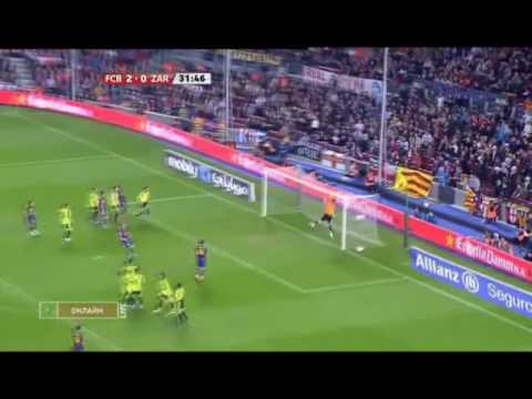 8 Jornada. FC Barcelona 6 - 1 Real Saragossa .Highlights