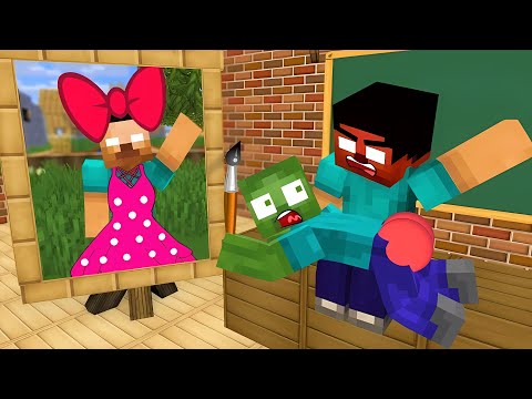 Monster School  DRAWING CHALLENGE NEW EPISODE   Minecraft Animation