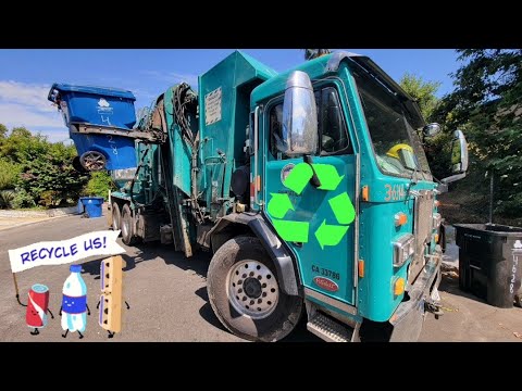 Garbage Truck Driver POV:  Recycle ♻️ Route.
