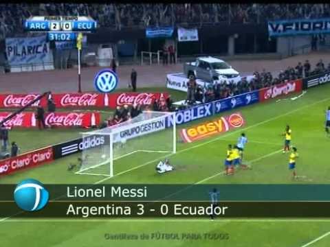 Argentina 4 - 0 Ecuador - Quinta Fecha - Eliminatorias Sudamericanas Brasil 2014