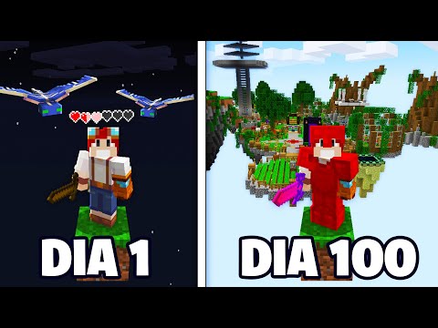 TUDO QUE FIZ JOGANDO 100 DIAS EM 1 BLOCO COM MODS NO MINECRAFT - O FILME