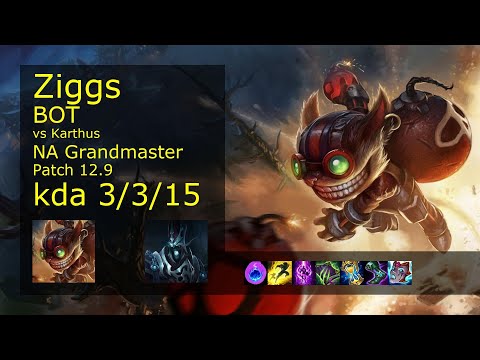 Rank 4 NA Ziggs Bot: Ziggs vs Karthus