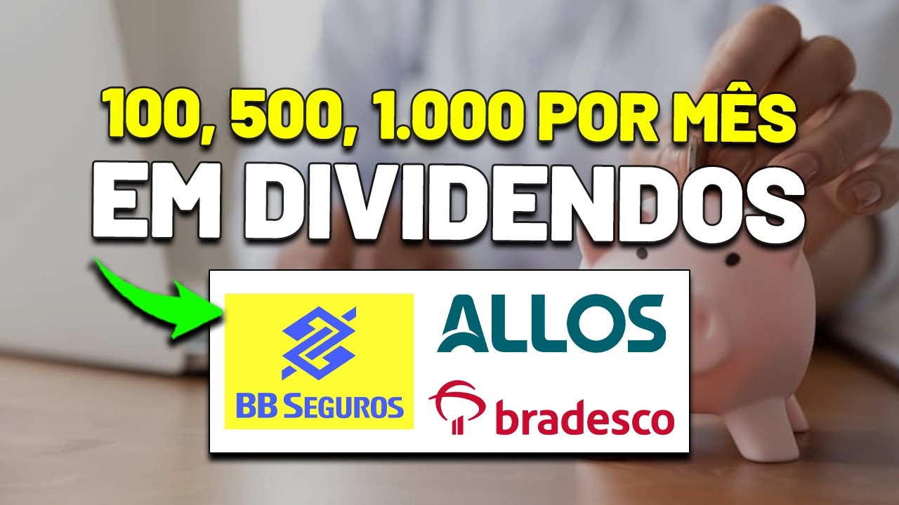 COMO CONSEGUIR SEUS PRIMEIROS 100, 500 ou MIL REAIS POR MÊS EM DIVIDENDOS? ALOS3 BBSE3 BBDC3