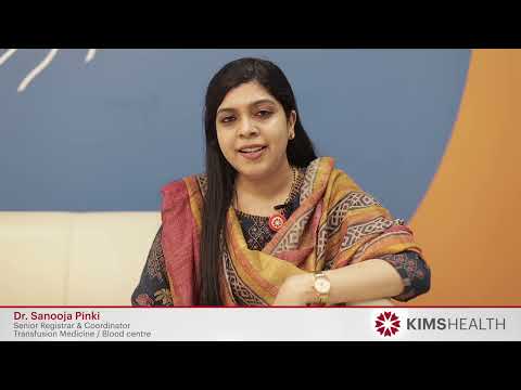 Dr. Sanooja, Senior Registrar & Coordinator, Transfusion Medicine/Blood centre, KIMSHEALTH