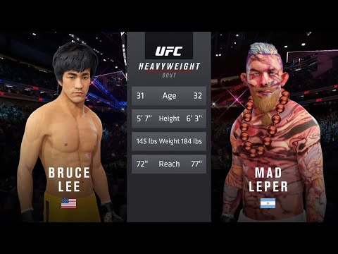 UFC4 | Bruce Lee vs Mad Leper (EA Sports UFC 4)