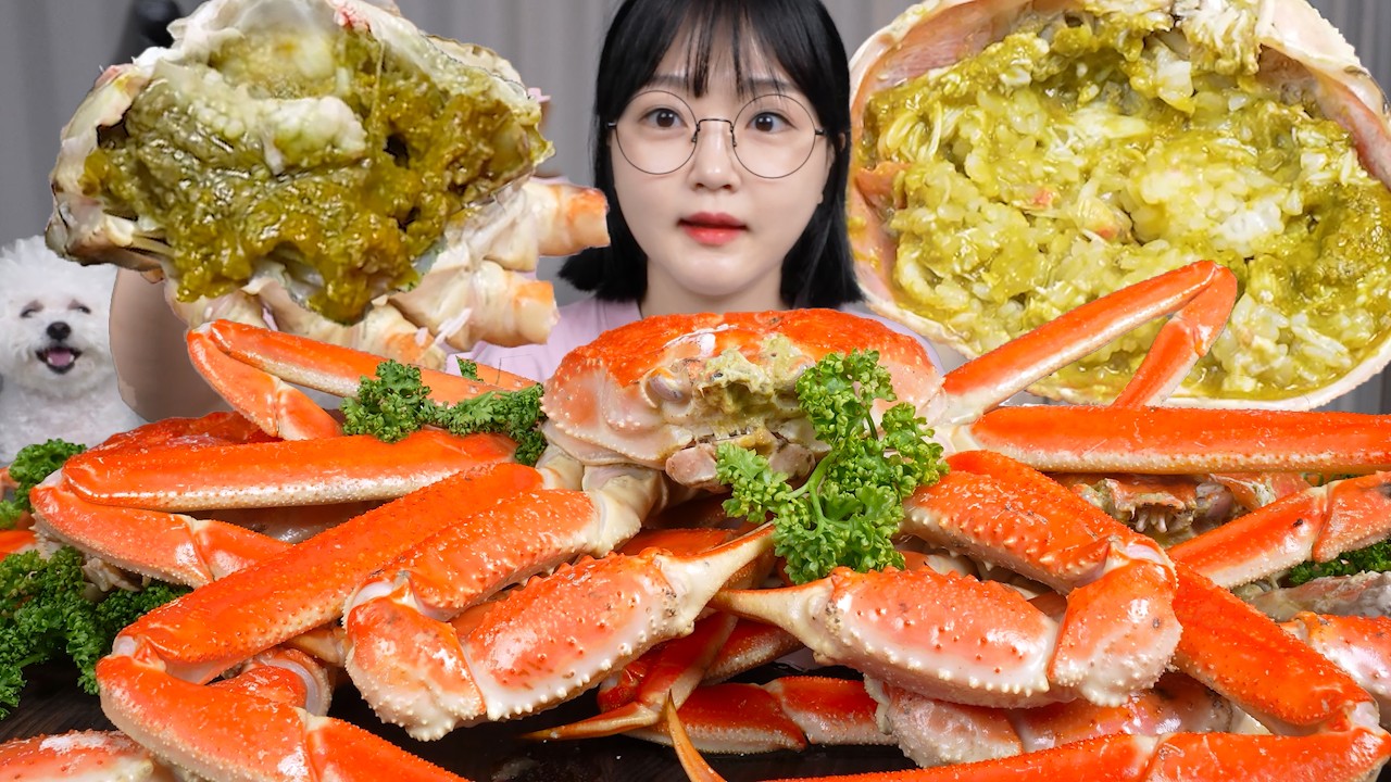 살이 꽉 찬 활대게 먹방🦀밥을 안 비빌 수가 없었어요 Steamed Snow Crab Mukbang ASMR