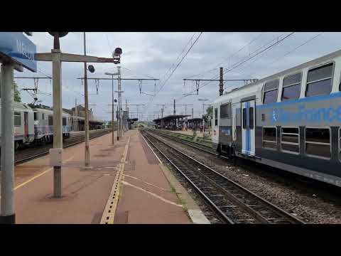 [RER D] [TER BFC] Croisement de Z 20500 IDFM/BB 7200 En Voyage + Corail réversible en gare de Melun
