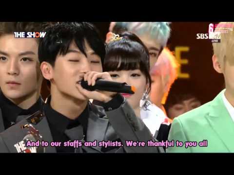 [6TOTSubs] 160126 SBS MTV The Show  - TEEN TOP #WarningSign1stWin Winning Speech + Encore