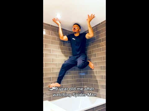 9 YEAR OLD ME AFTER WATCHING SPIDER-MAN 👀🤘🏽🕷 #Shorts
