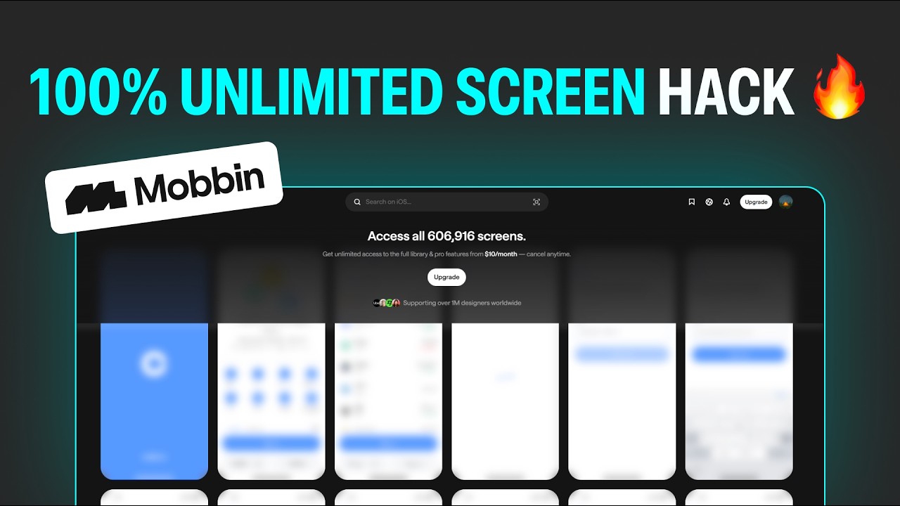 Mobbin | Extension | Unlimited screen without subscription | UI UX Design