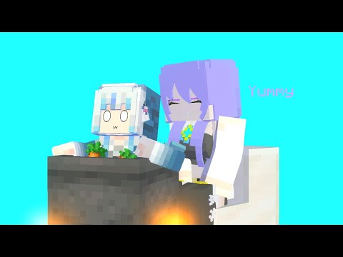 Moona tries to eat Gura [ Hololive Minecraft Animation ]