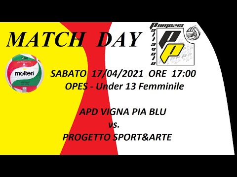FIPAV U13 FEM 170421 - ADP vigna Pia blu  vs.  Progetto Sport&Arte
