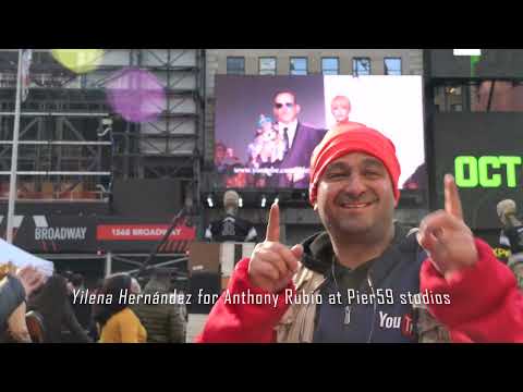Yilena Hernandez for Anthony Rubio at Pier 59 studios Times Square Billboard courtesy of Alex Gurman