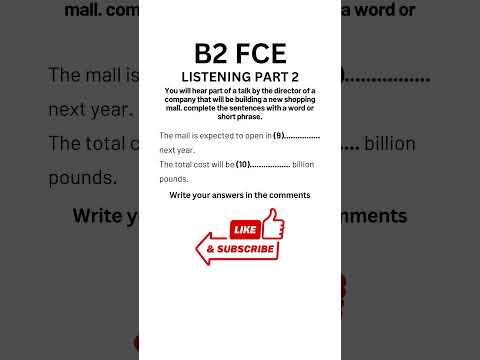 B2 First Certificate English (FCE) Listening Practice 2024 - Part 2 #fce #b2first #learnenglish