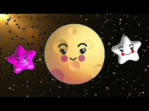 Lullaby For Babies. Moon and Sleepy Stars - Calming Bedtime Video for toddlers