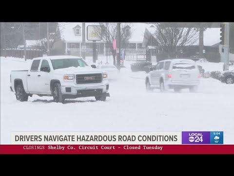 "If you don't have to get out, there's no point to get out" | Memphis drivers deal with slick, snowy