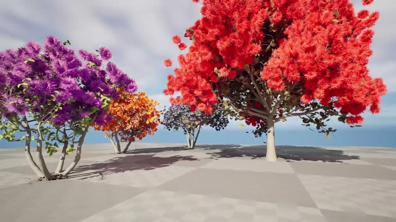&Aacute;rvores de fuma&ccedil;a de arboreto Modelo 3D