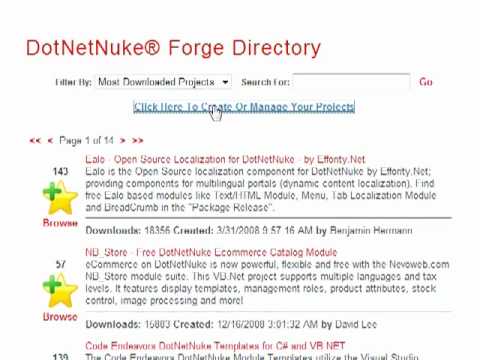Create DotNetNuke Forge Project #dnnforge