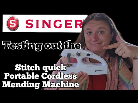 Reviewing the SINGER Stitch Quick portable cordless mending machine