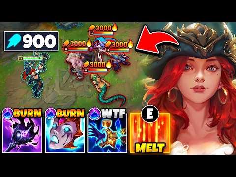 When Miss Fortune hits 900 AP your whole team MELTS with one ability (BURNING BULLETS)
