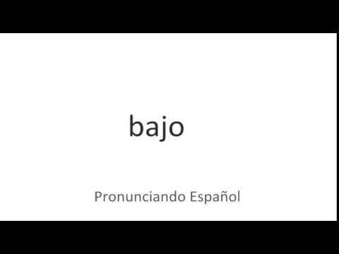 How to pronounce "bajo" in Spanish